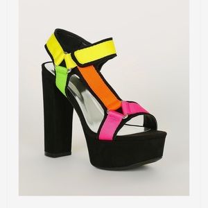 Bamboo Multi-Colored platform heel 💛💗🧡💚